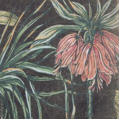 FLEUR VINTAGE NOIRE (120x120 cm)